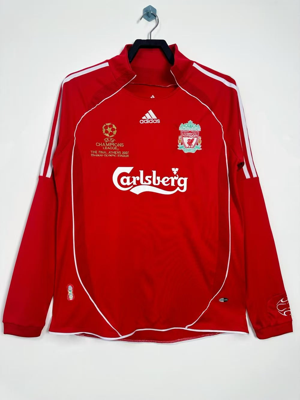 2006/2008 Retro Liverpool Champions League version Home Football Long Sleeve Jersey