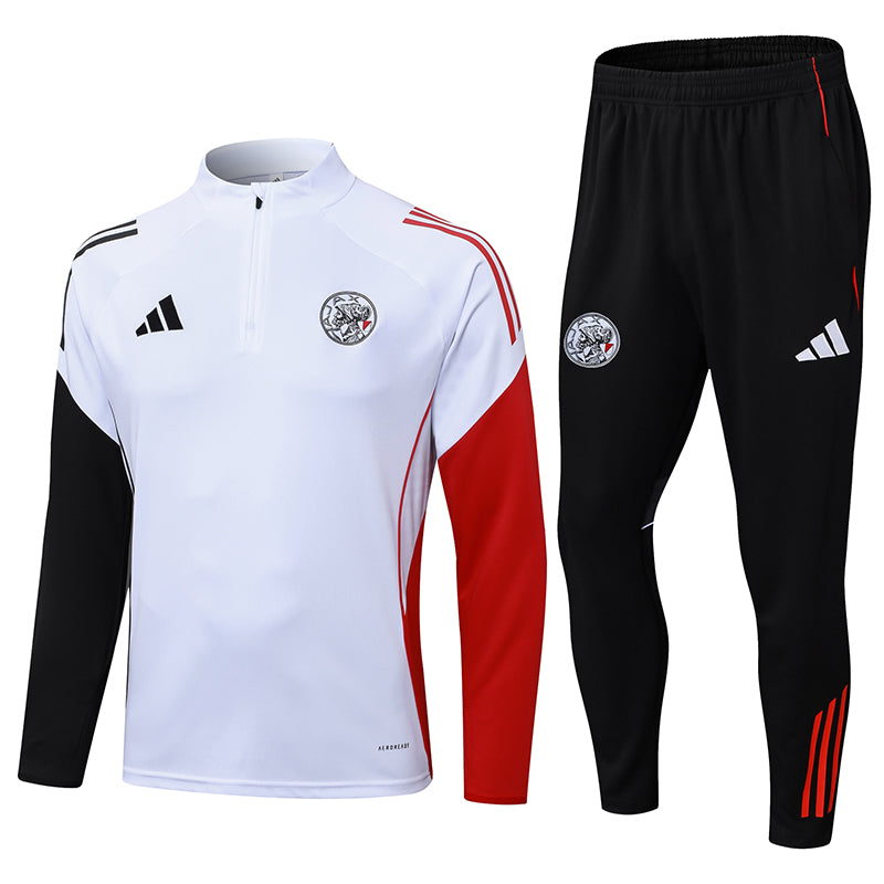 2025/2026 Ajax Half-Pull Training Suit White