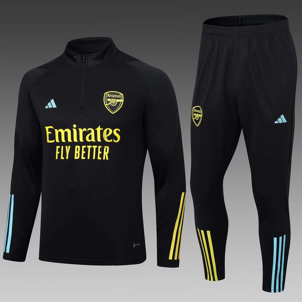 2023/2024 Arsenal Half-Pull Training Suit black