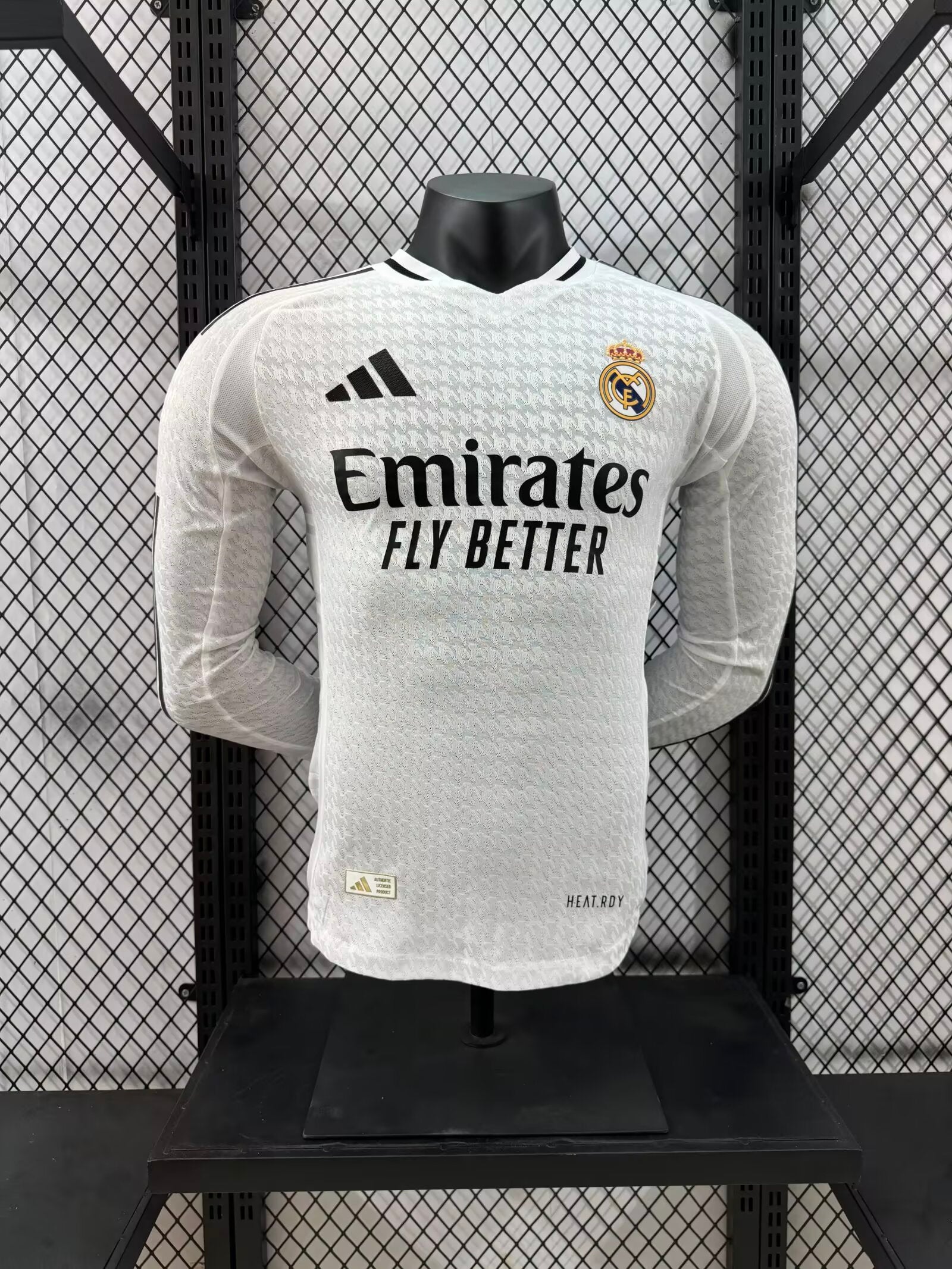 2024/2025 Player Version Real Madrid Home Long Sleeve Jersey