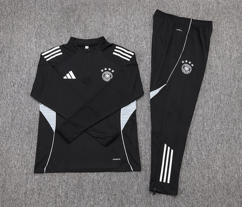 2025/2026 Germany Half-Pull Training Suit Black Jersey Set