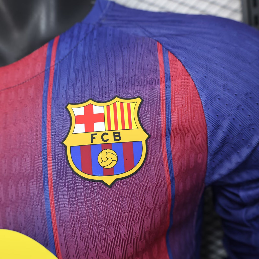 2025/2026 Long Sleeve Player Version Barcelona Home