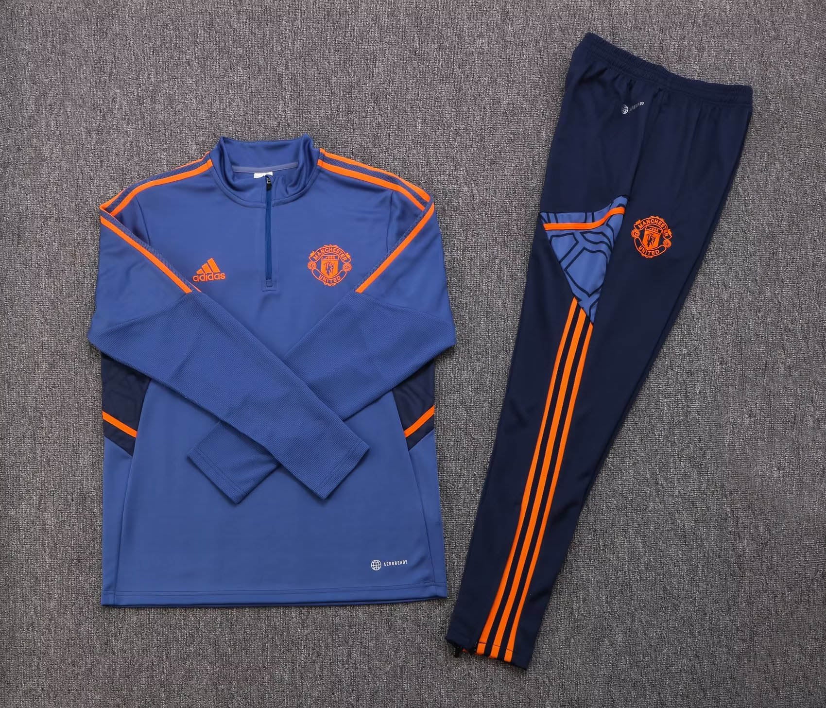 2022/2023 Manchester United Half-Pull Training Suit Blue