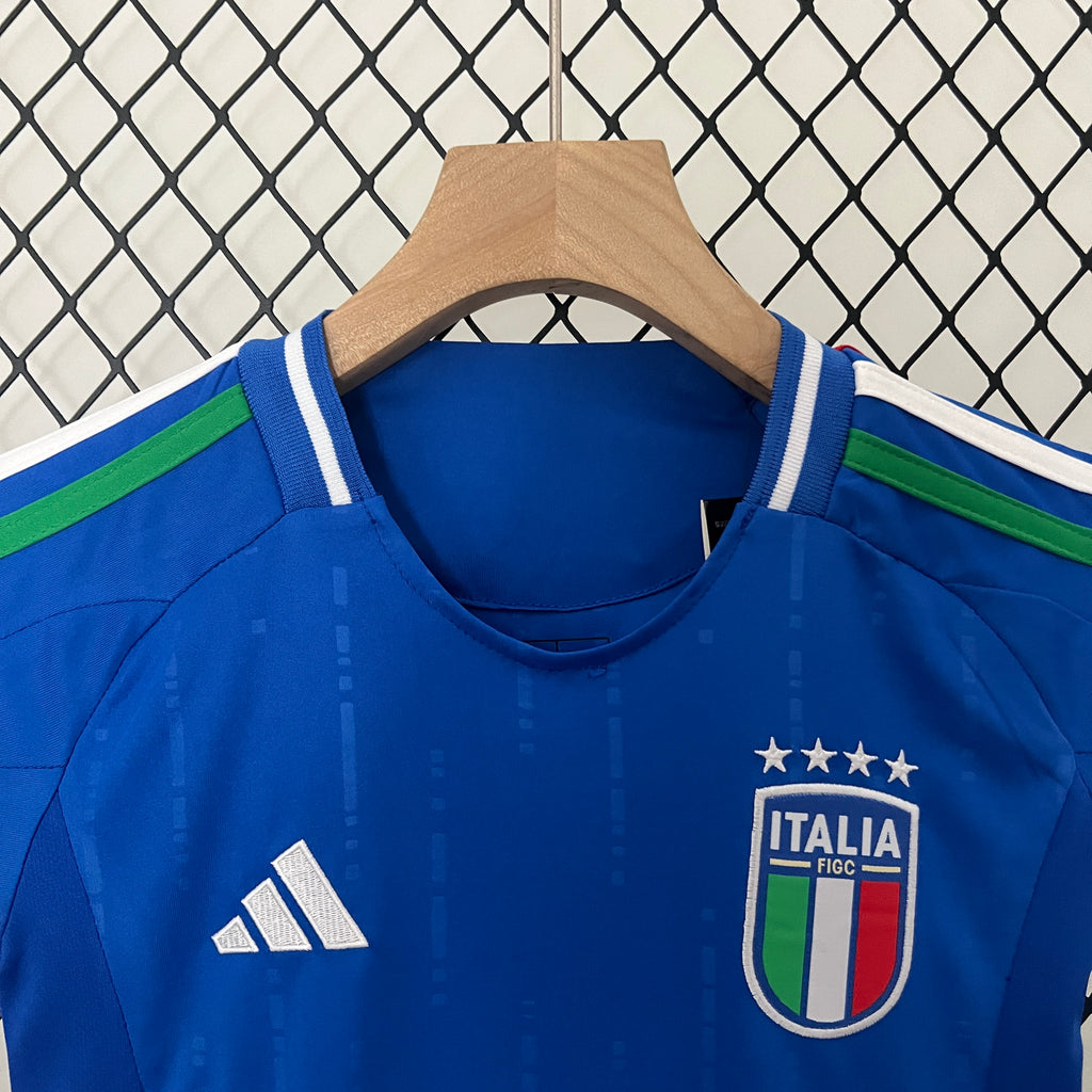 2024-2025 Italy Home Soccer Shirt Kids Size