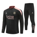 2024/2025 Psg Paris Saint-Germain Half-Pull Training Suit Black-Pink Jersey