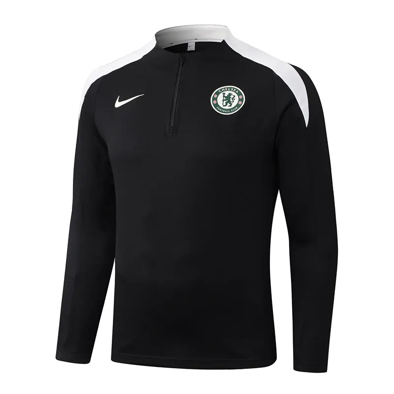 2025/2026 Chelsea Half-Pull Training Suit Black