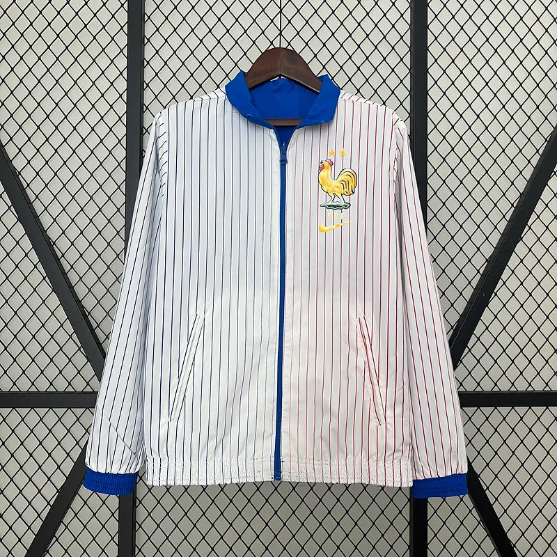 2024 France Reversible Windbreaker (White-Blue)