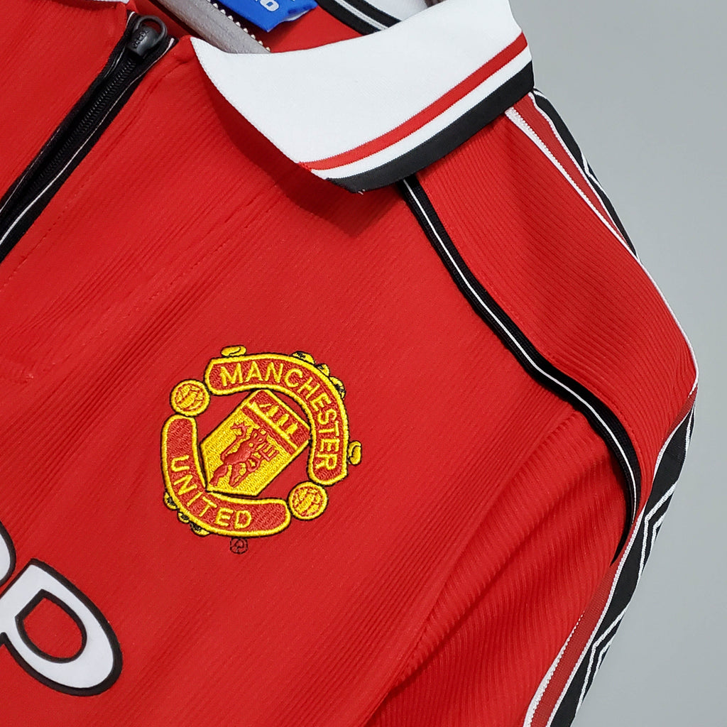 1998-1999 Retro Long Sleeve Manchester United Home