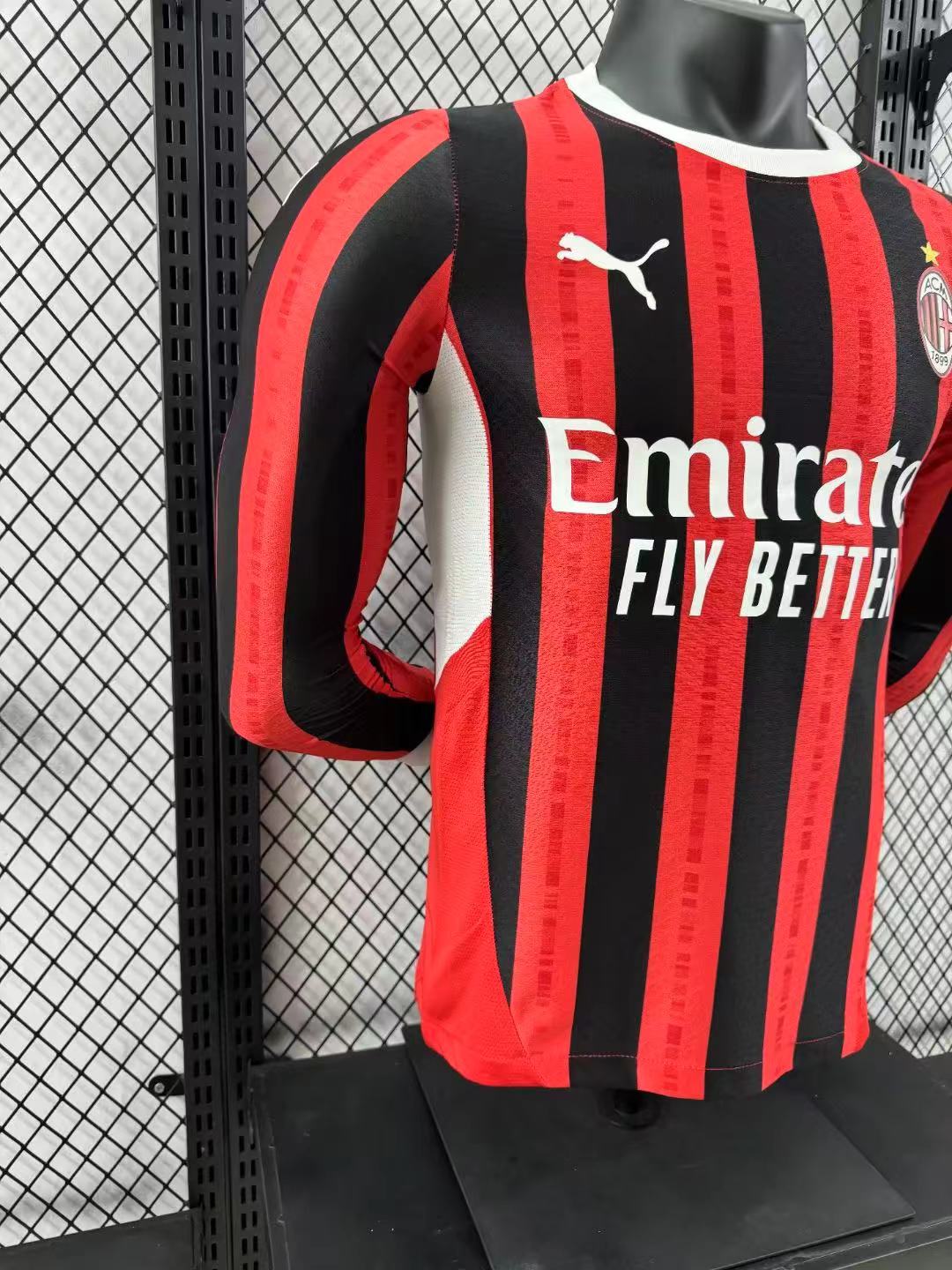 2024/2025 Player Version AC Milan Home Long Sleeve