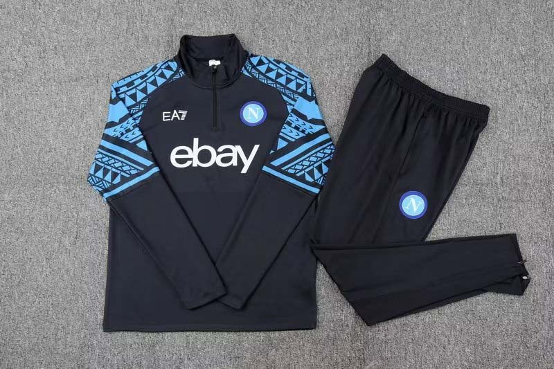 2023-2024 Napoli Half-Pull Training Suit Dark blue