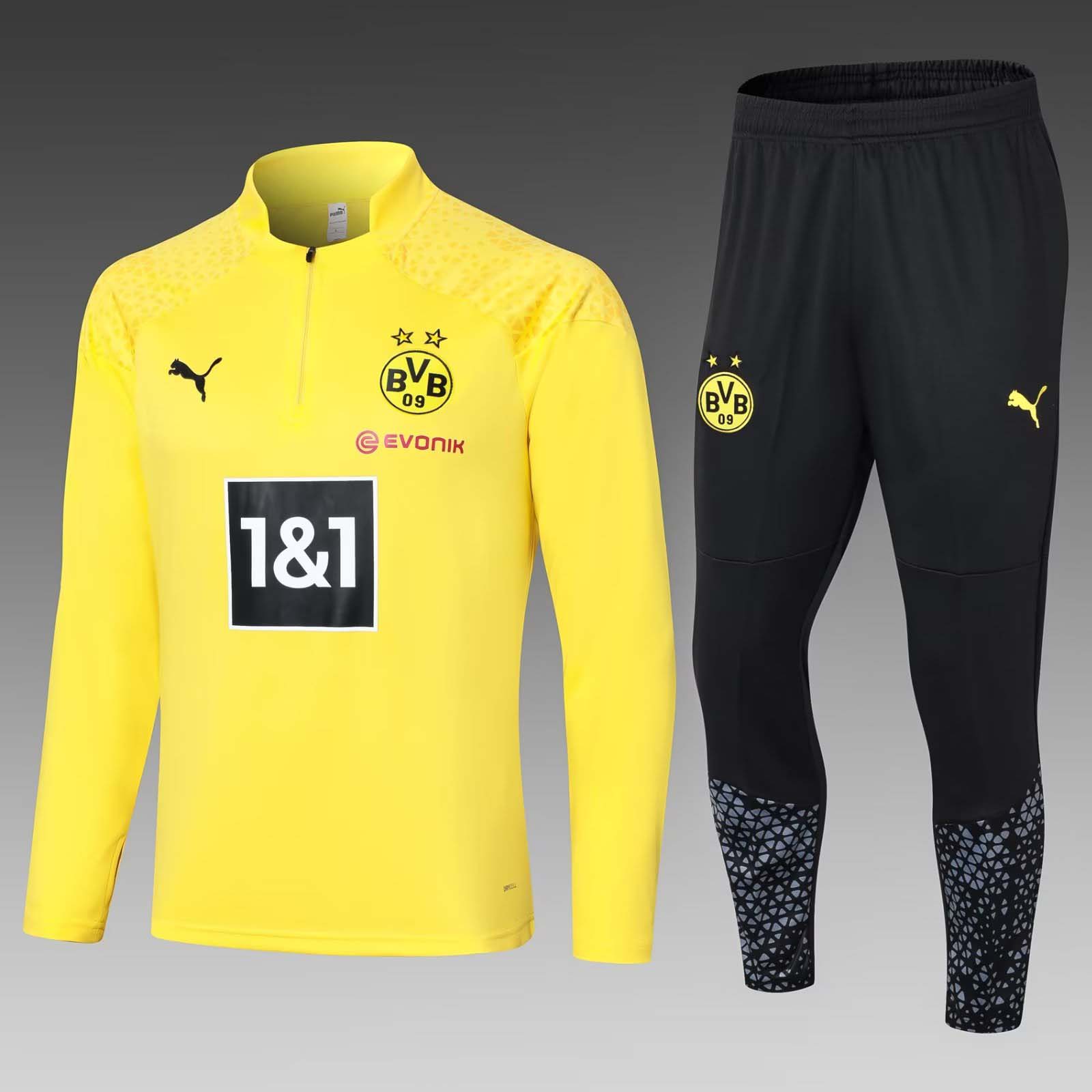 2023/2024 Dortmund Half-Pull Training Suit Yellow