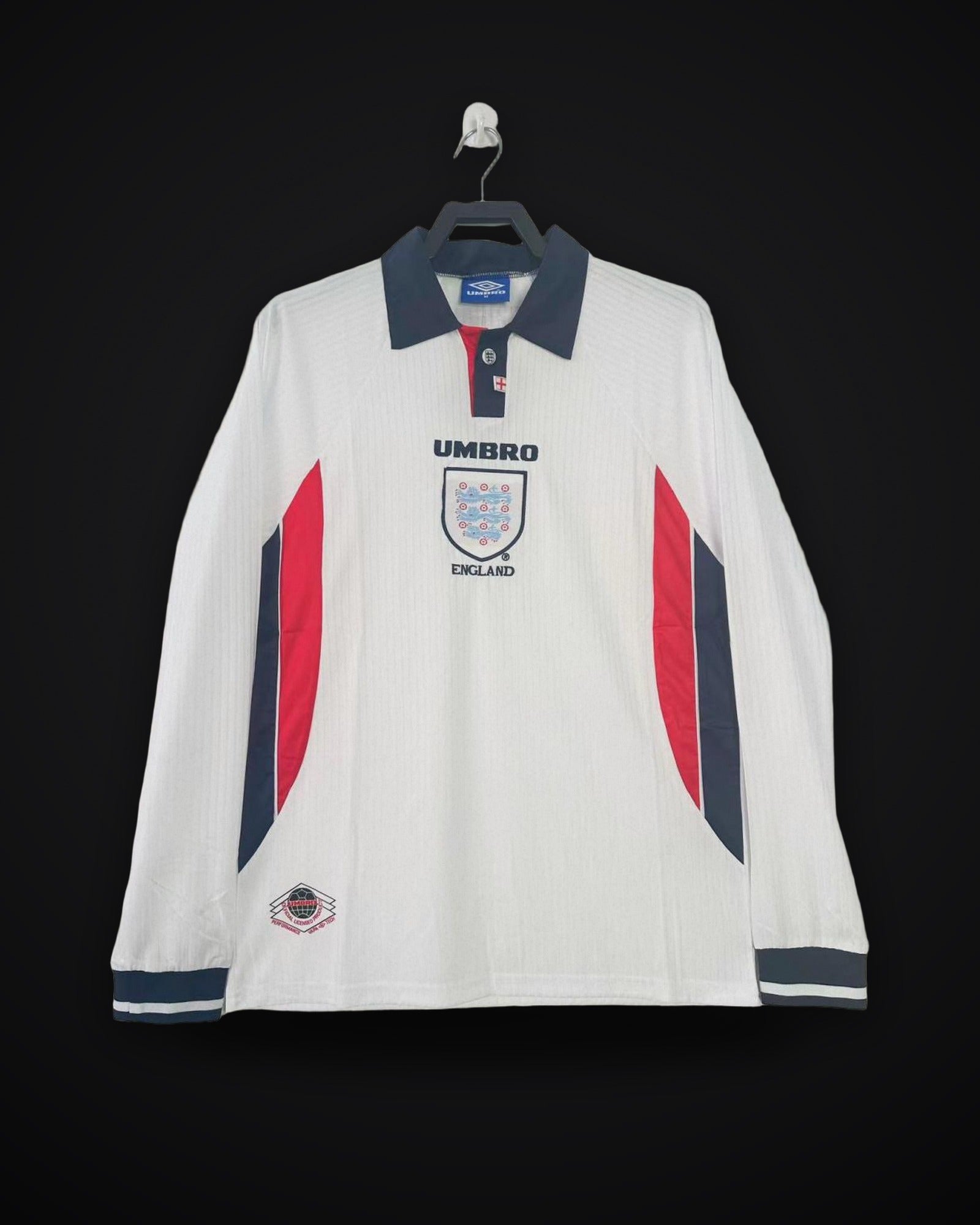 1998 Retro Long Sleeve England Home