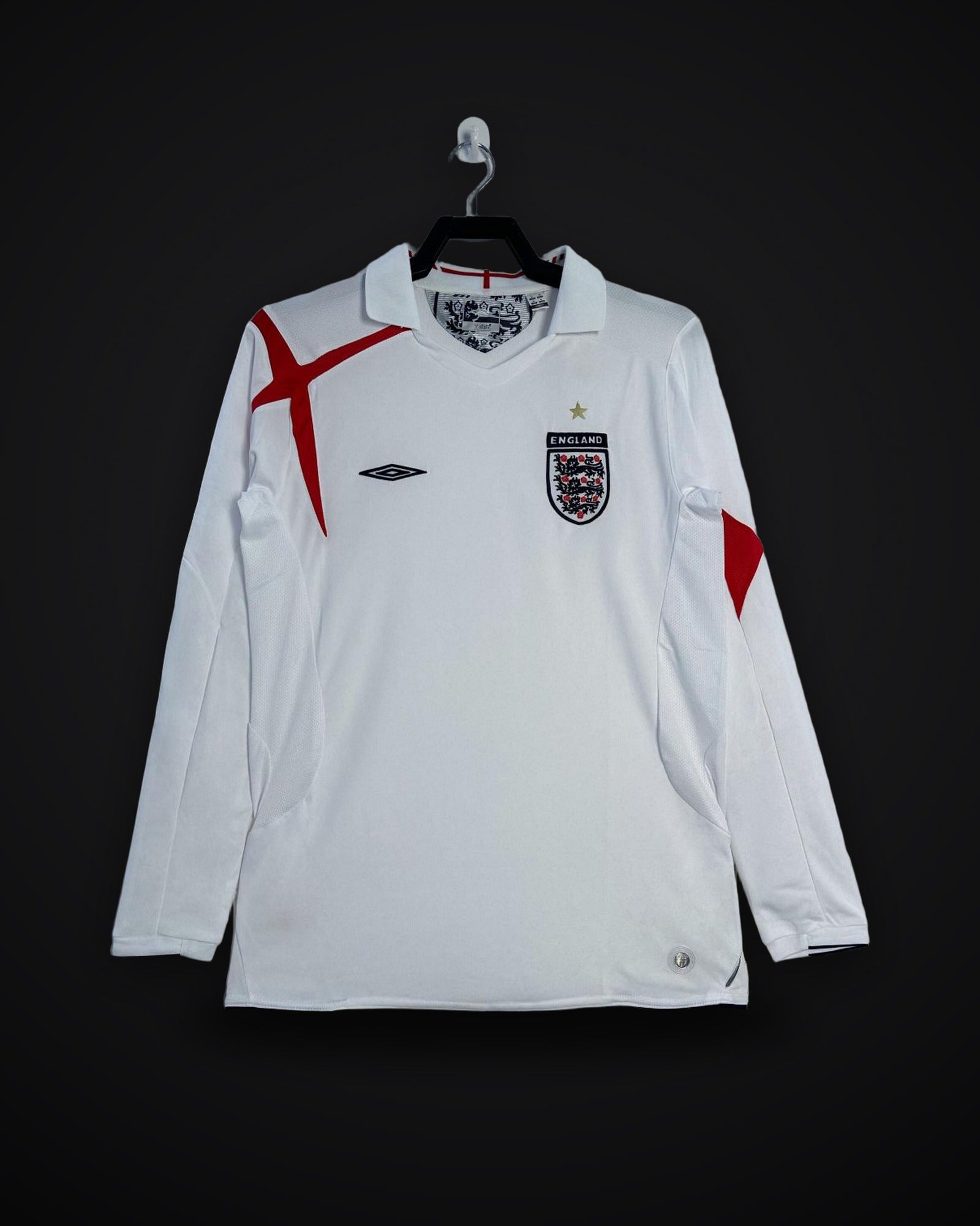 2006 Retro Long Sleeve England Home