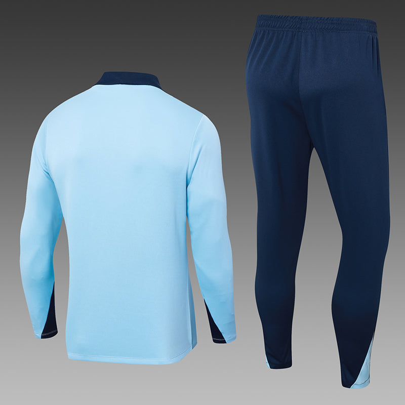 2024-2025 France Half-Pull Training Suit Baby Blue