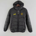 2024/2025 Manchester City Black Soccer Cotton jacket（Yellow Label）