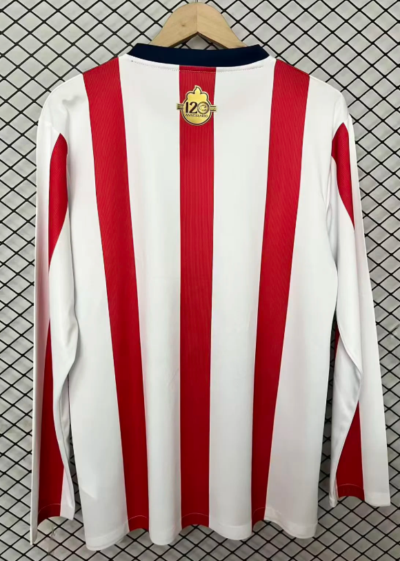 2026/2027 Long Sleeve Chivas 120th Anniversary Edition Red & White Football Jersey 1:1 Thai Quality topjersey