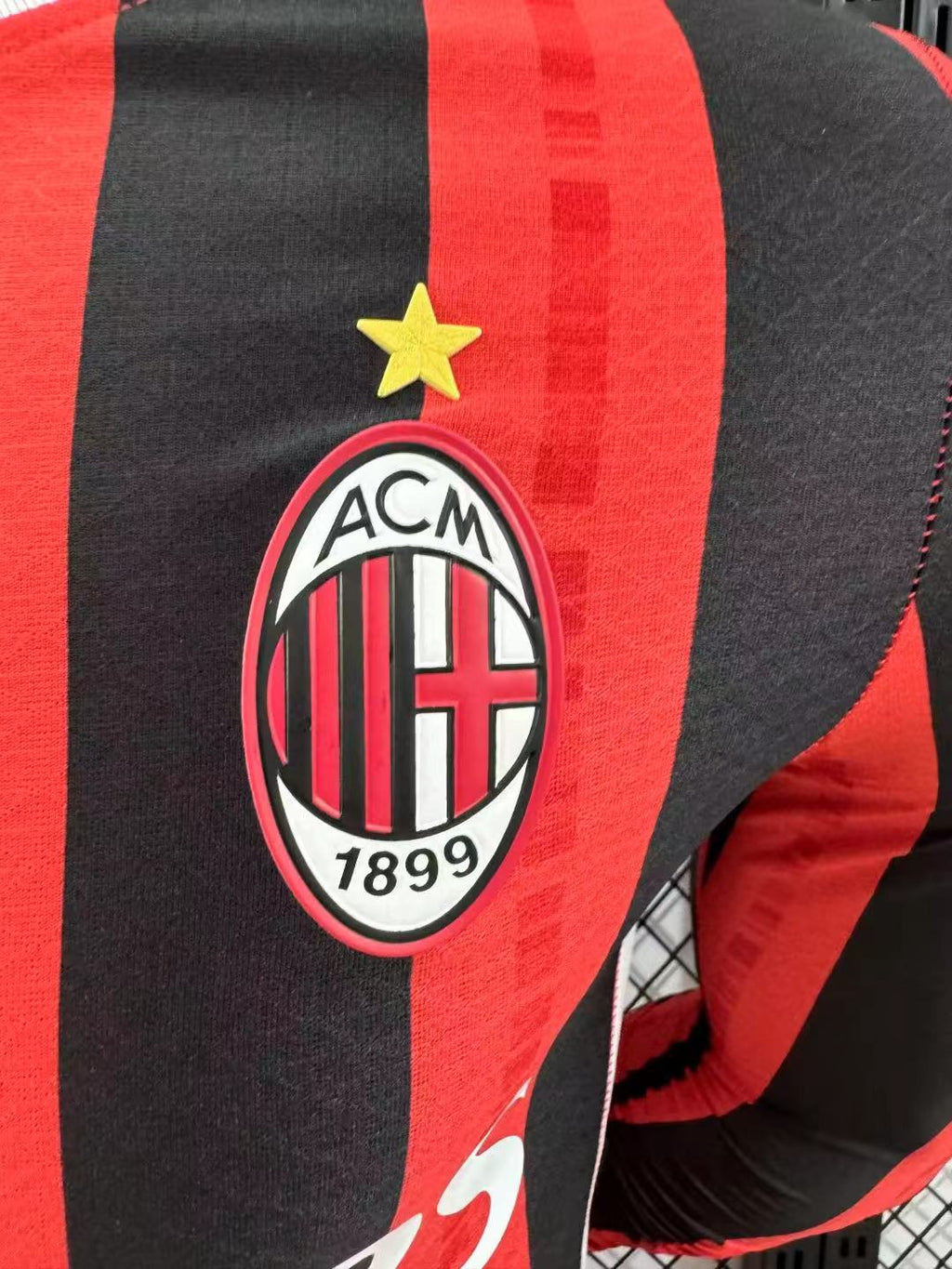 2024/2025 Player Version AC Milan Home Long Sleeve