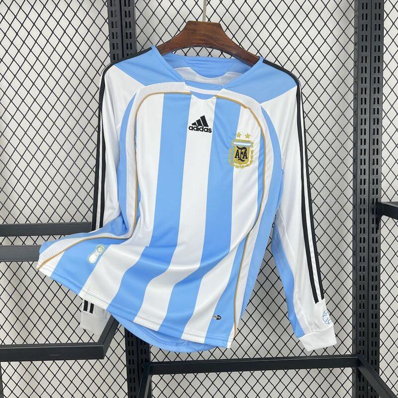 2006 Retro Long Sleeve Argentina Home