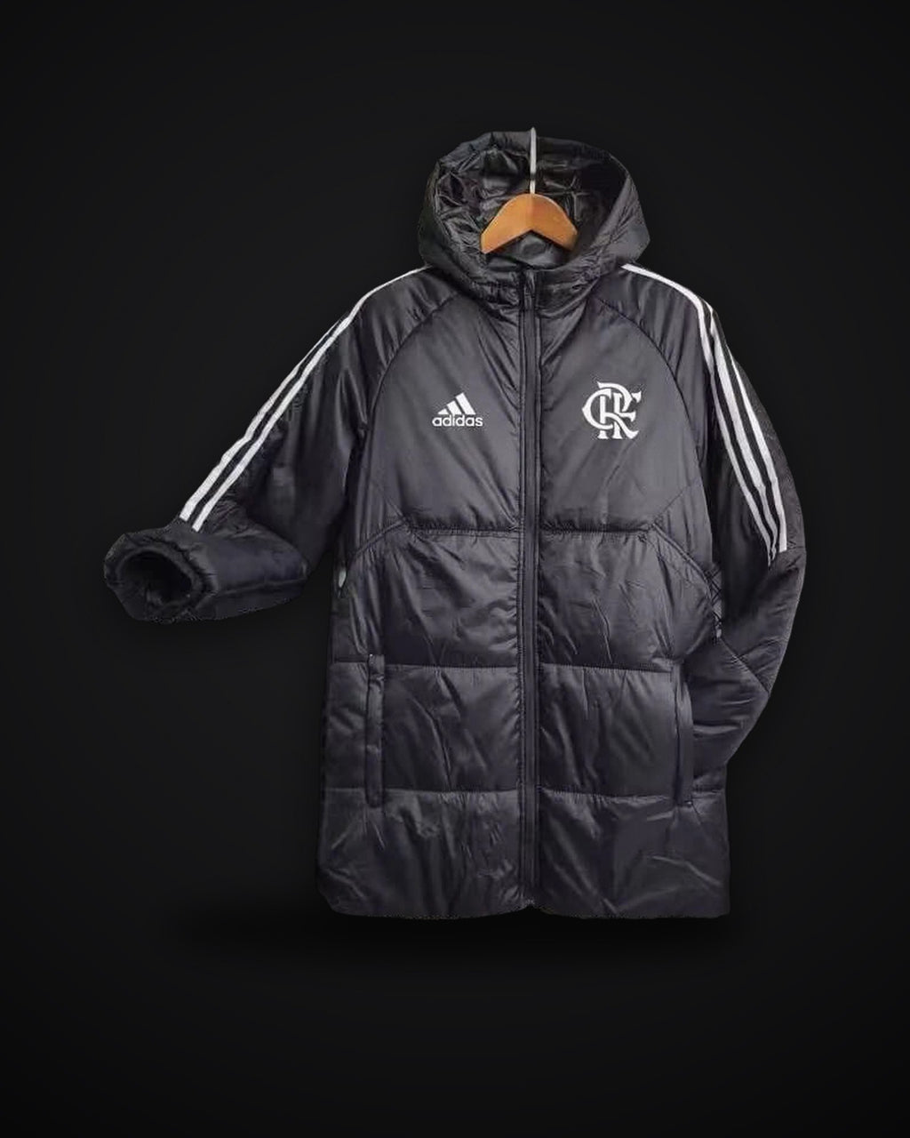 2024/2025 Flamengo Black-White Edge Soccer Long Cotton jacket