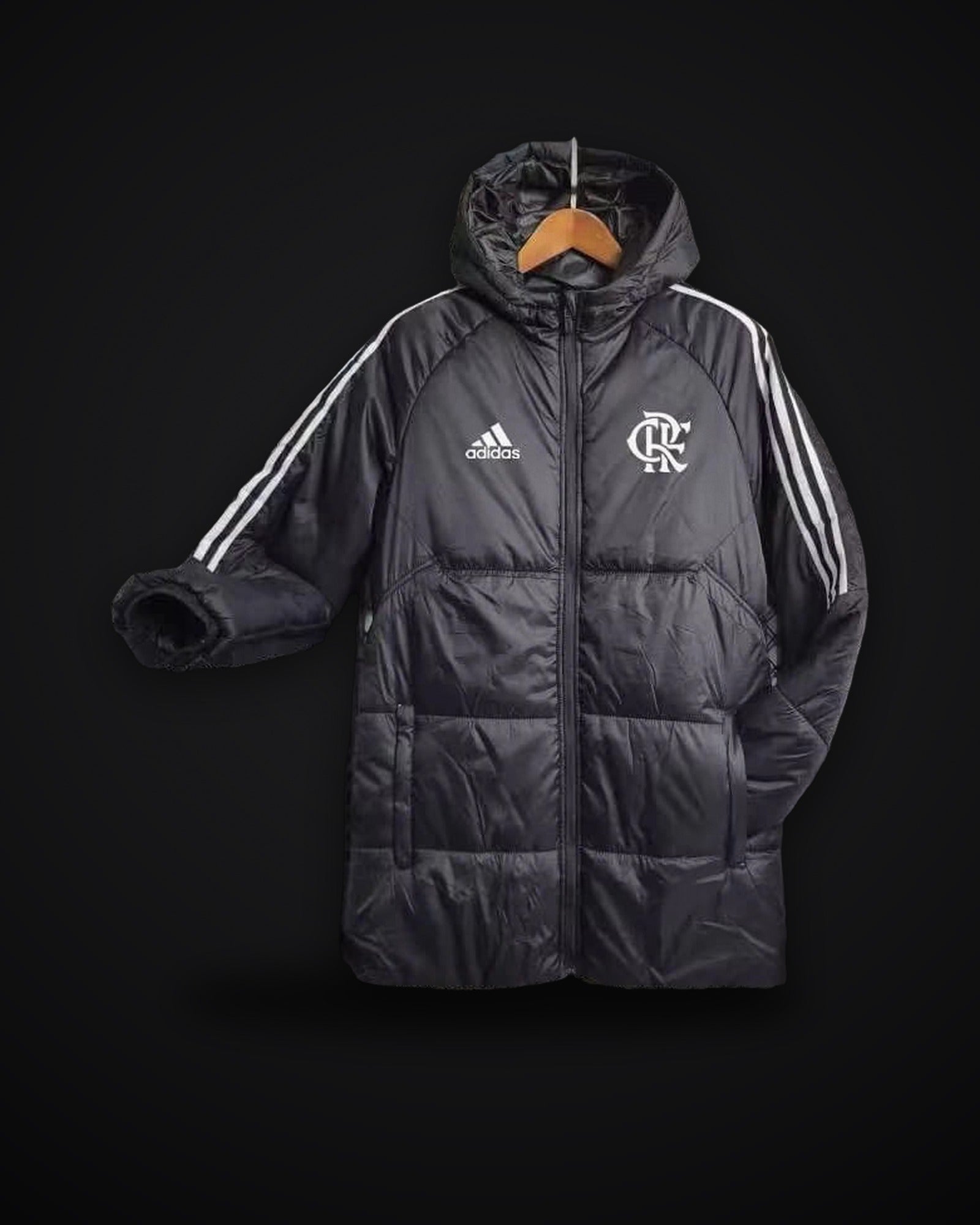 2024/2025 Flamengo Black-White Edge Soccer Long Cotton jacket