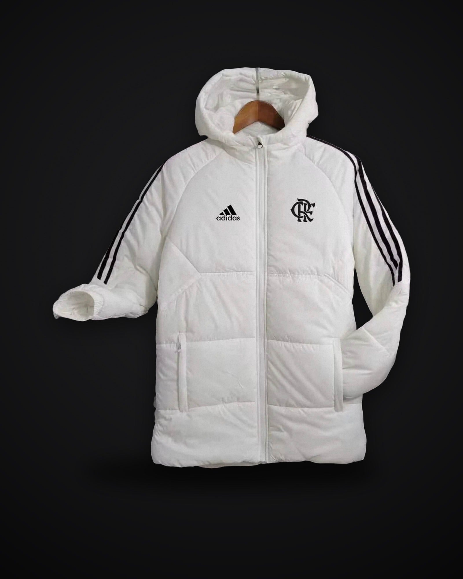 2024/2025 Flamengo White Soccer Long Cotton jacket