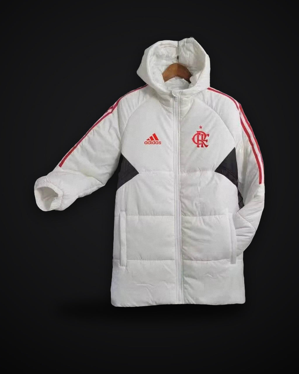 2024/2025 Flamengo White-Red Edge Soccer Long Cotton jacket