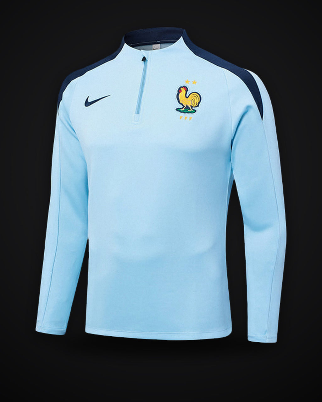 2024-2025 France Half-Pull Training Suit Baby Blue