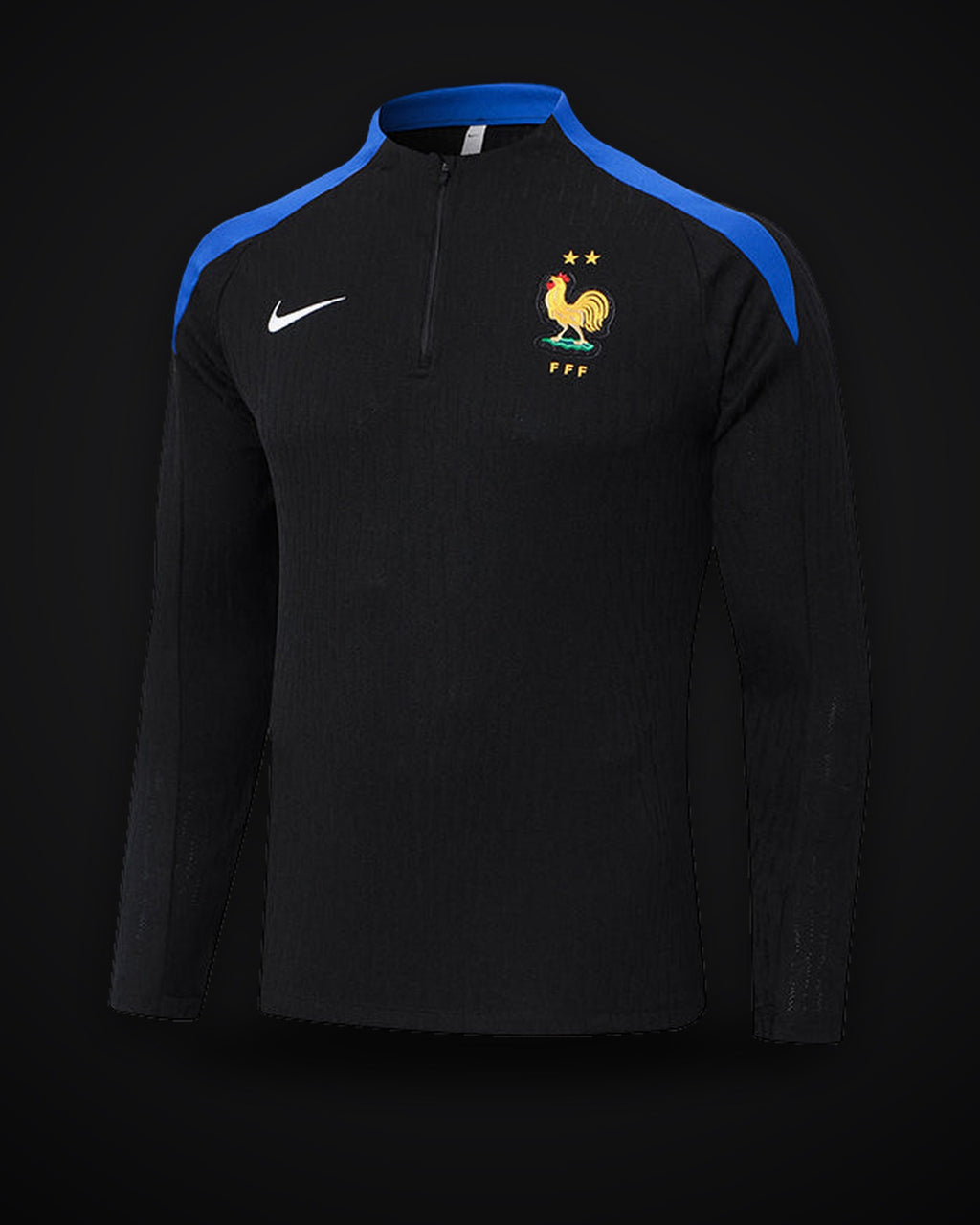2024-2025 France Half-Pull Training Suit Black