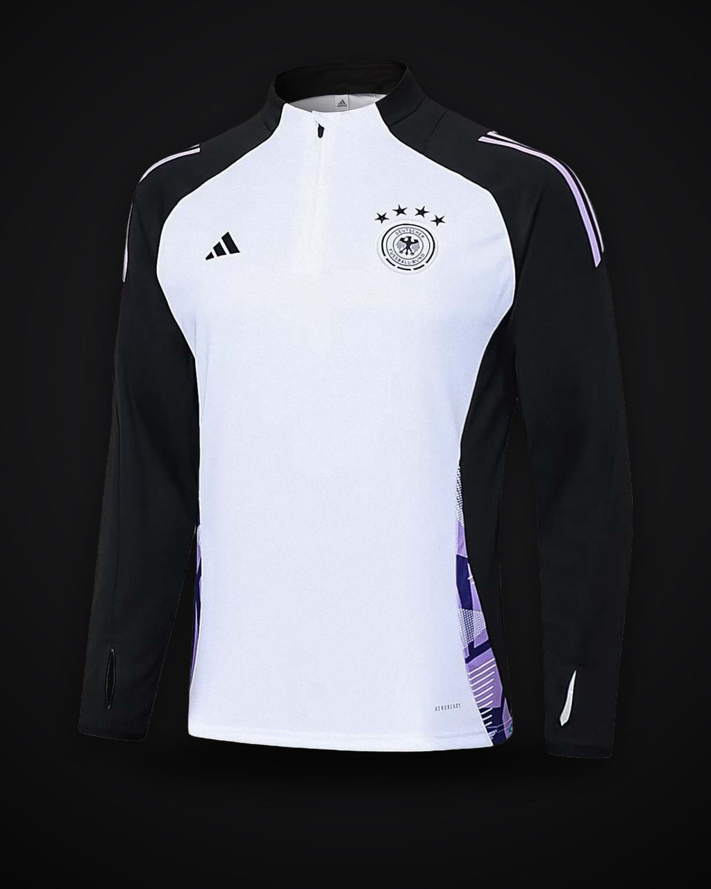 2024-2025 Germany Half-Pull Training Suit White Jersey Set