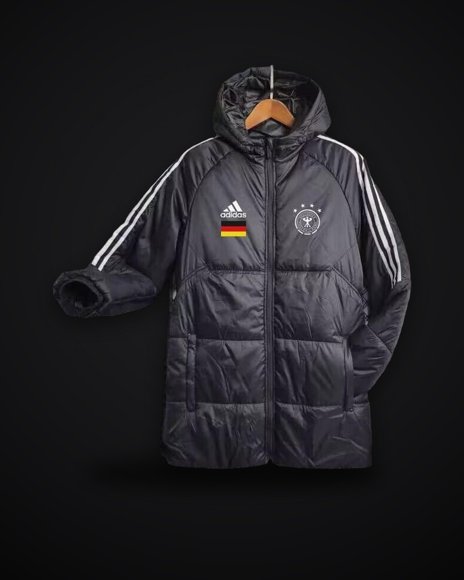 2024 Germany Black-White Edge Soccer Long Cotton jacket