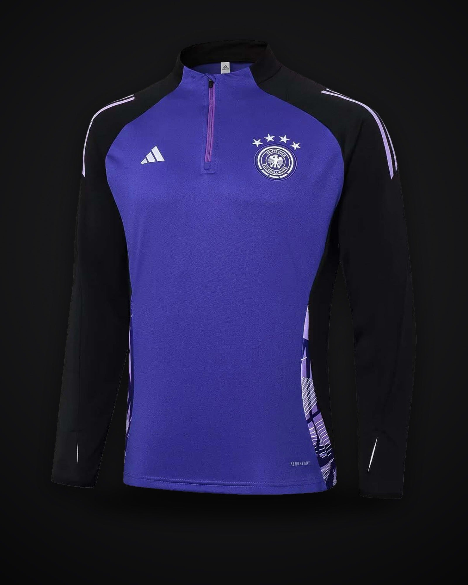 2024 Germany Half-Pull Training Suit Purple Jersey Set