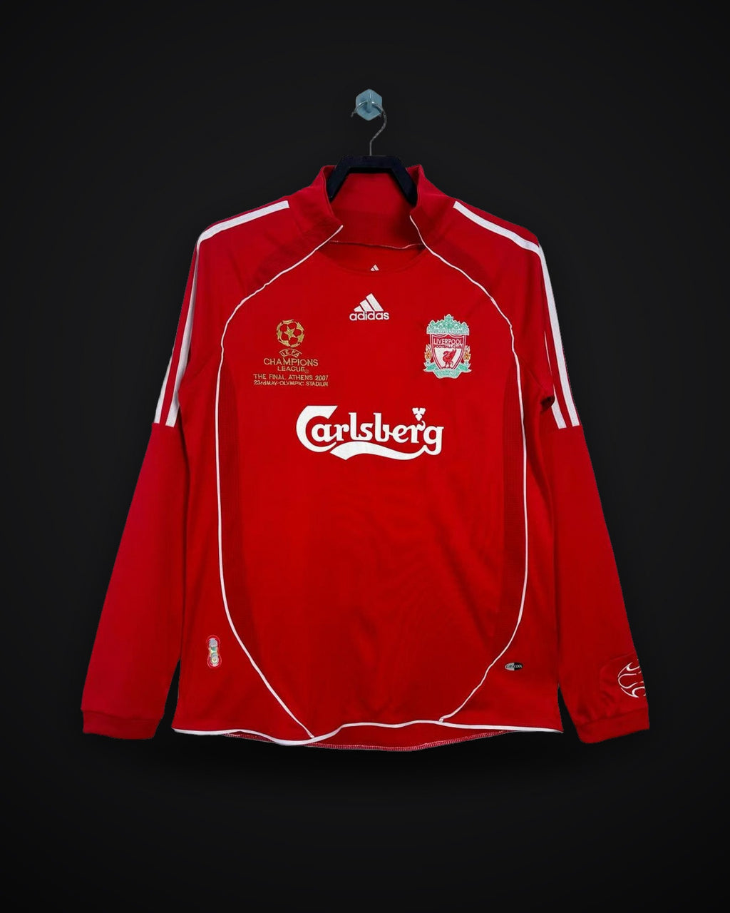 2006/2008 Retro Liverpool Champions League version Home Football Long Sleeve Jersey
