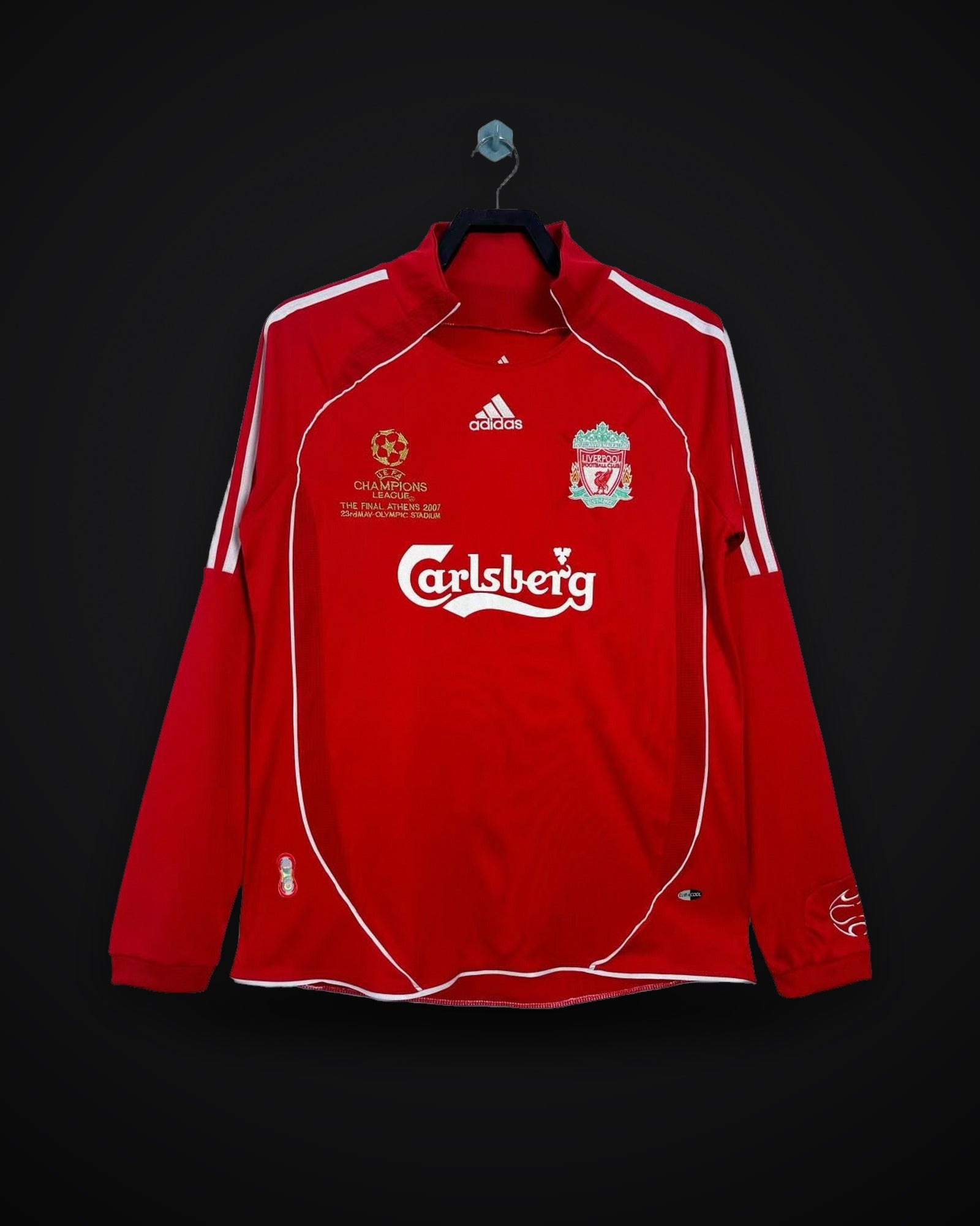 2006/2008 Retro Liverpool Champions League version Home Football Long Sleeve Jersey