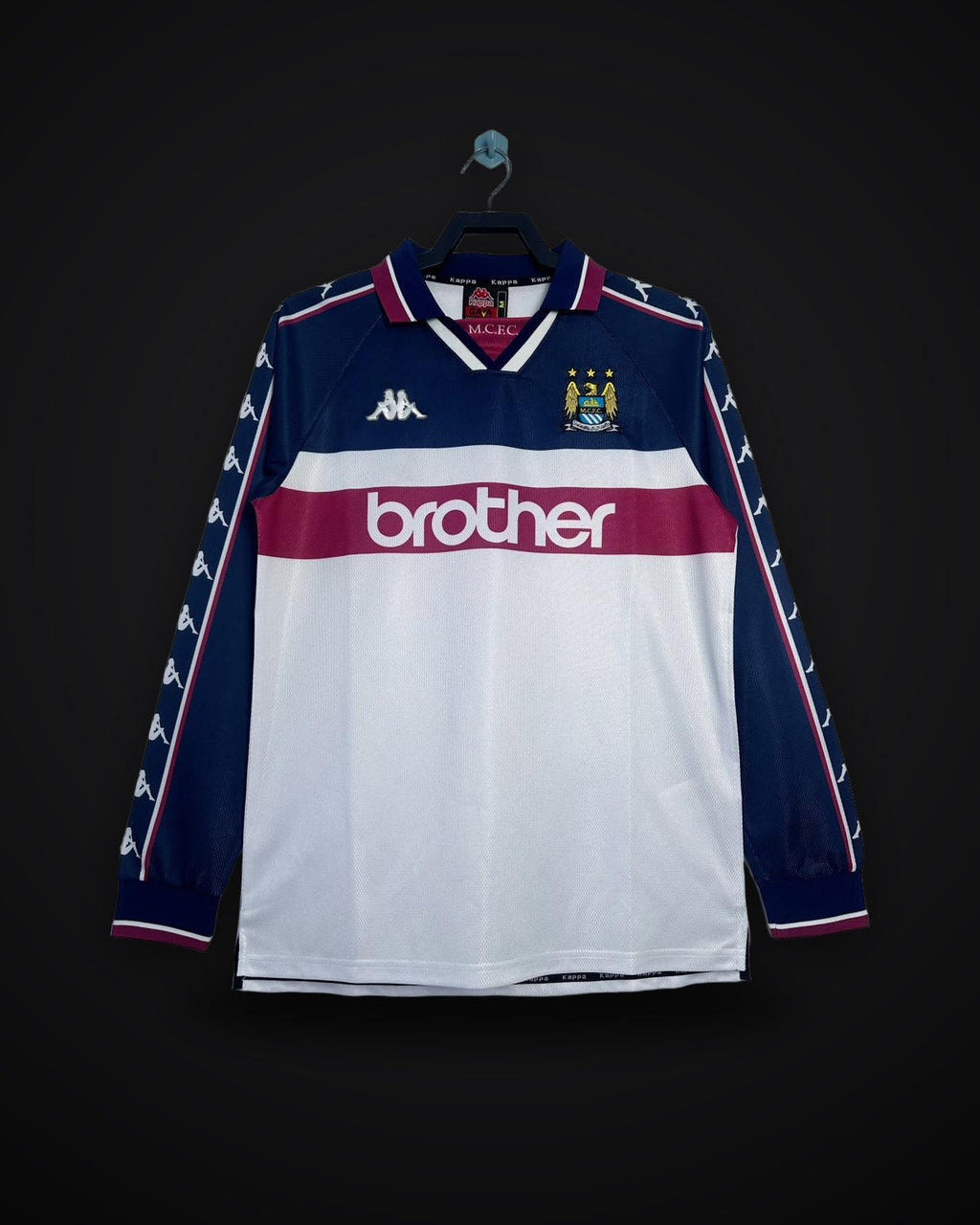 1997-1998 Retro Long Sleeve Manchester City Away