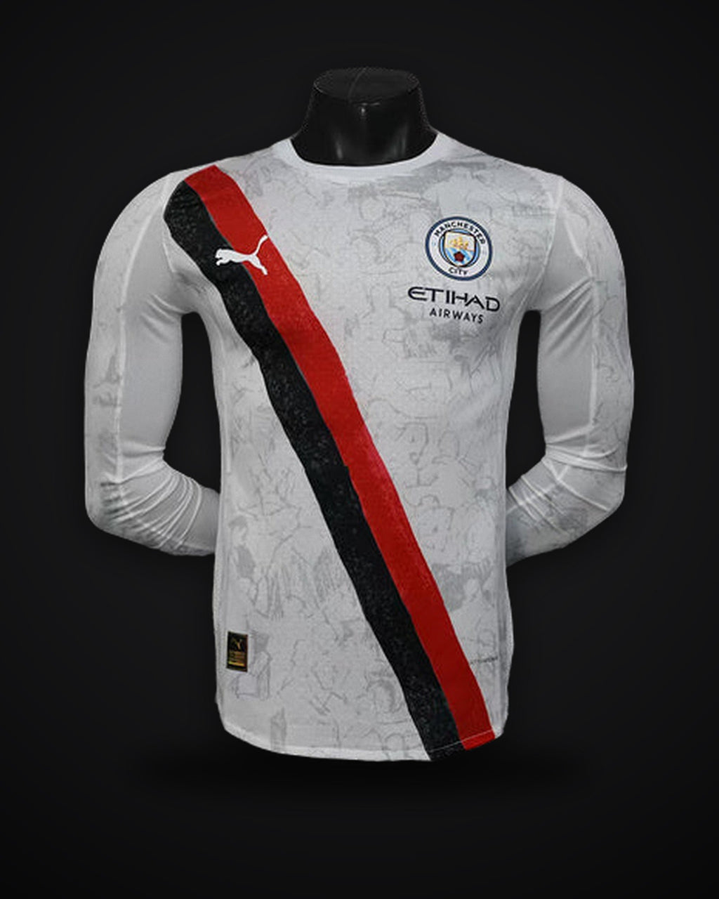 2025/2026 Long Sleeve Player Version Manchester City KidSuper Joint Edition White