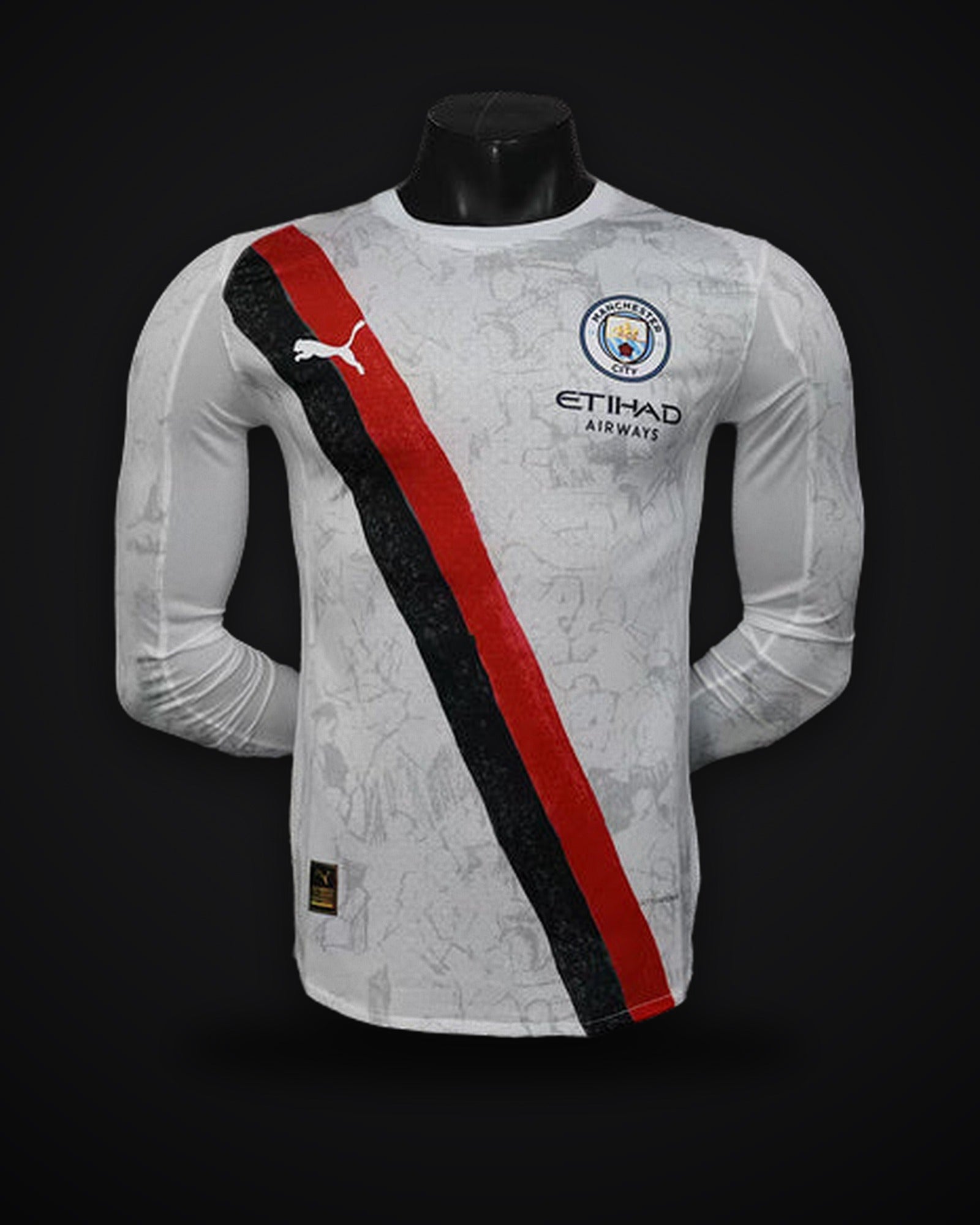 2025/2026 Long Sleeve Player Version Manchester City KidSuper Joint Edition White