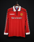 1998-1999 Retro Long Sleeve Manchester United Home