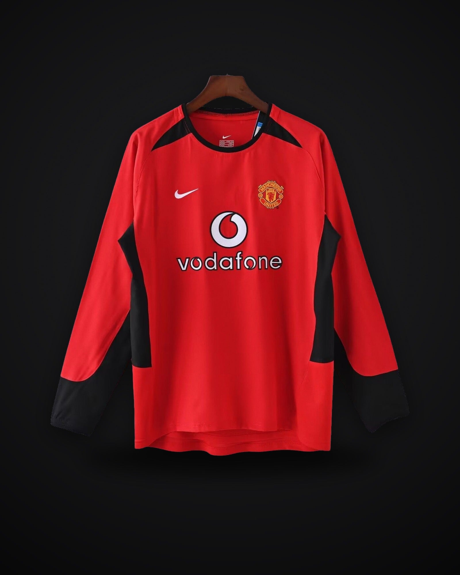 2002-2003 Retro Long Sleeve Manchester United Home