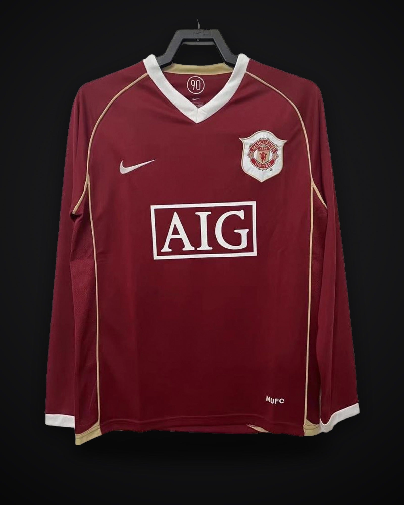 2006/2007 Retro Long Sleeve Manchester United Home