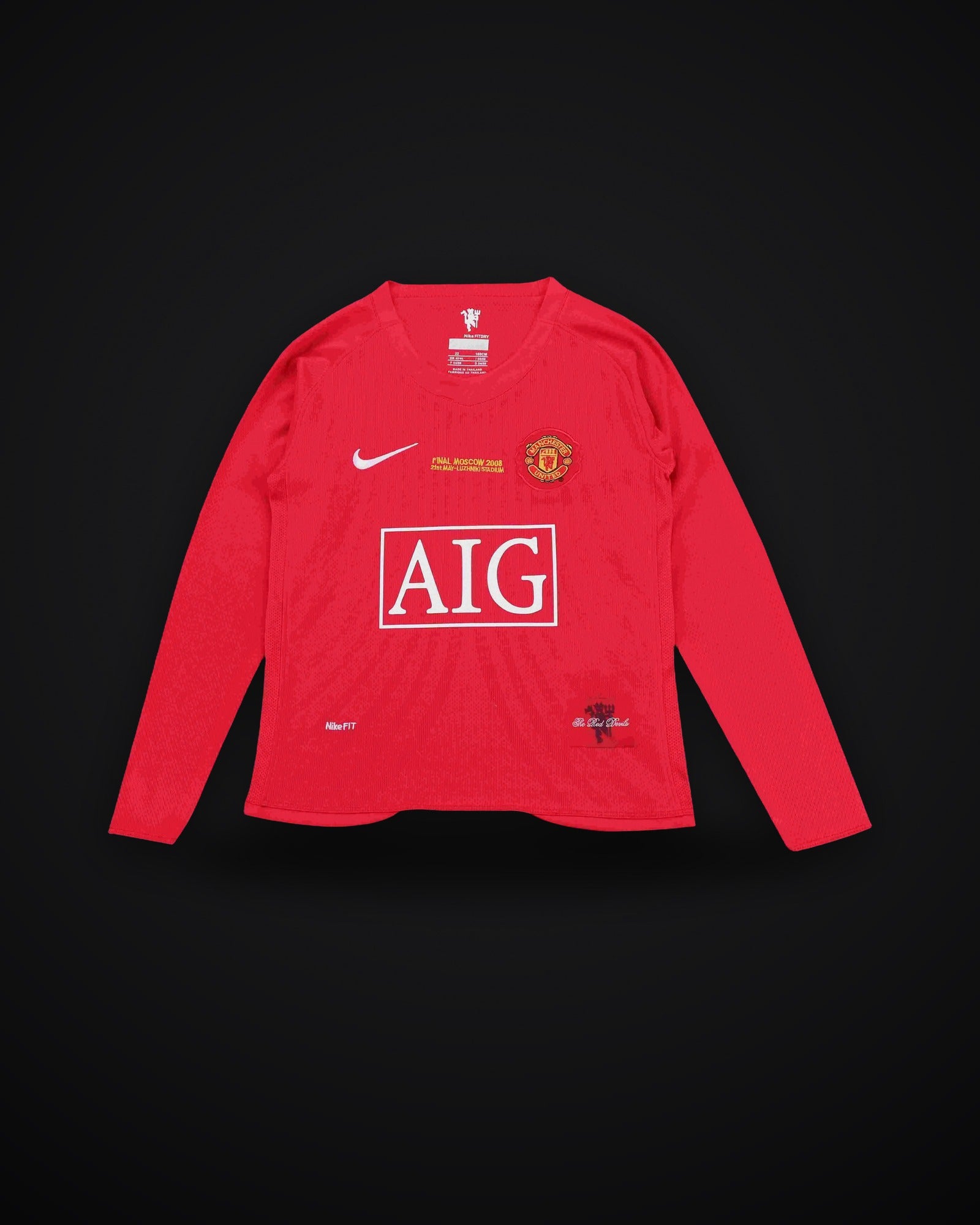 2007/2008 Retro Long Sleeve Manchester United Home Champions League Edition