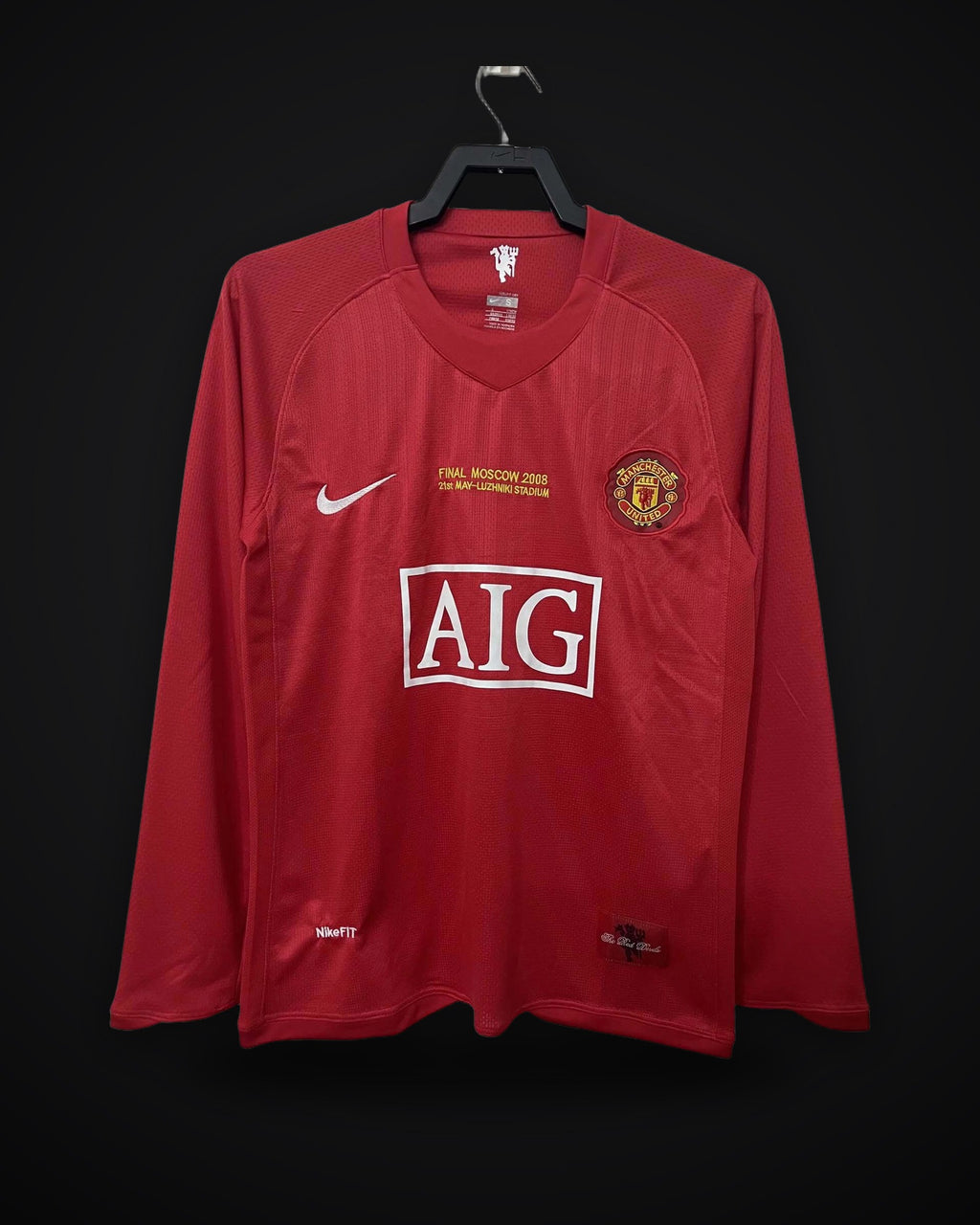 2007-2008 Retro Long Sleeve Manchester United Home