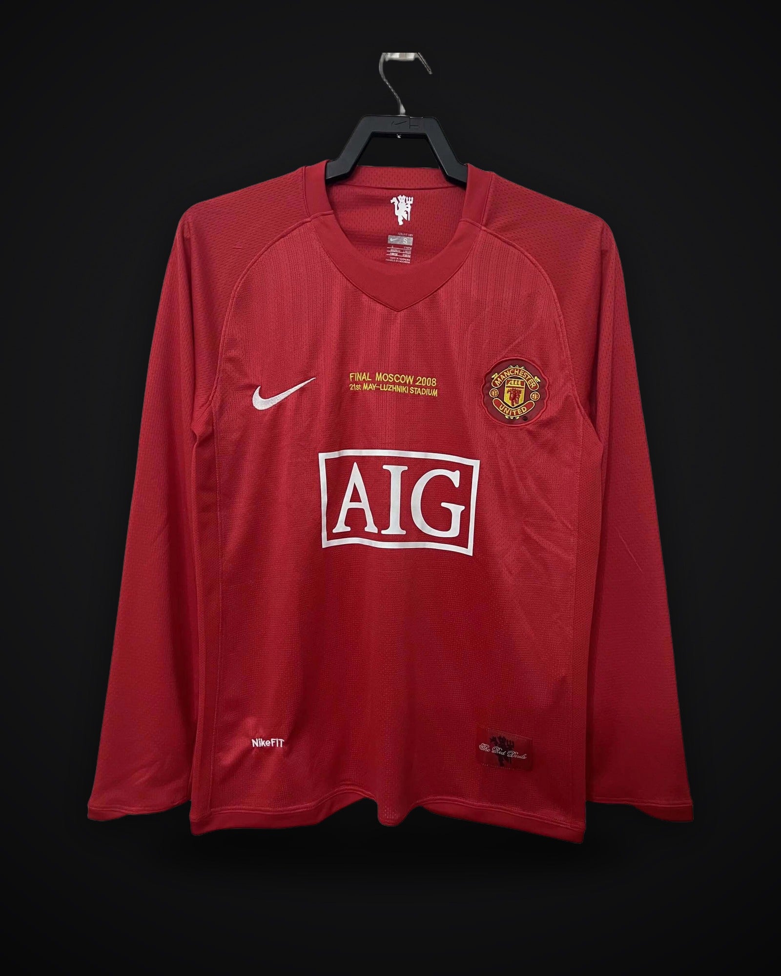 2007-2008 Retro Long Sleeve Manchester United Home