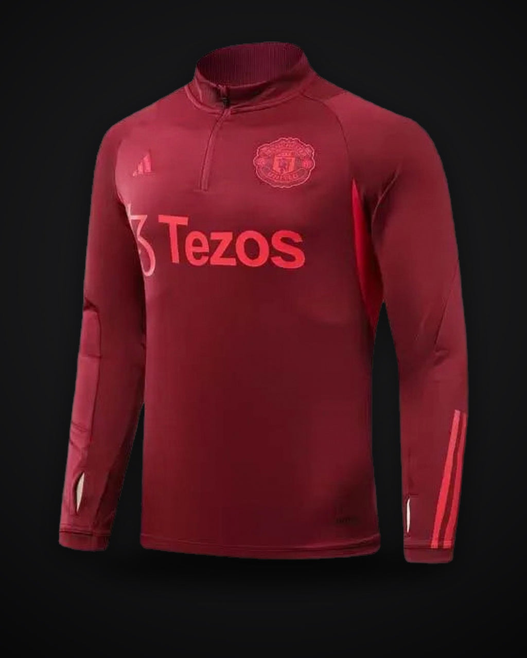 2023/2024 Manchester United Half-Pull Training Suit Purplish red