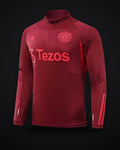 2023/2024 Manchester United Half-Pull Training Suit Purplish red