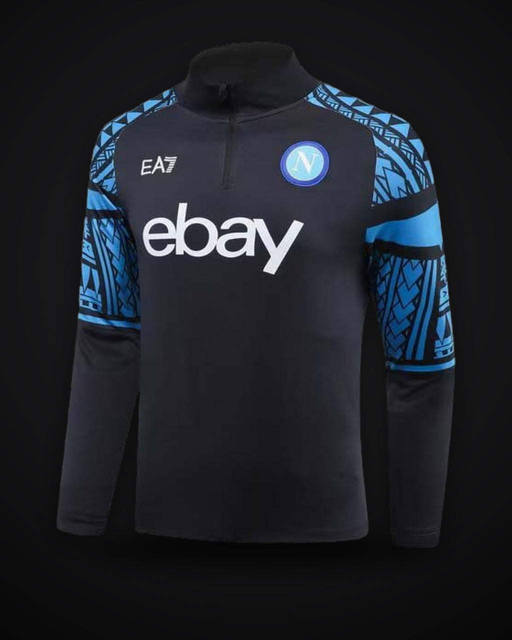 2023-2024 Napoli Half-Pull Training Suit Dark blue