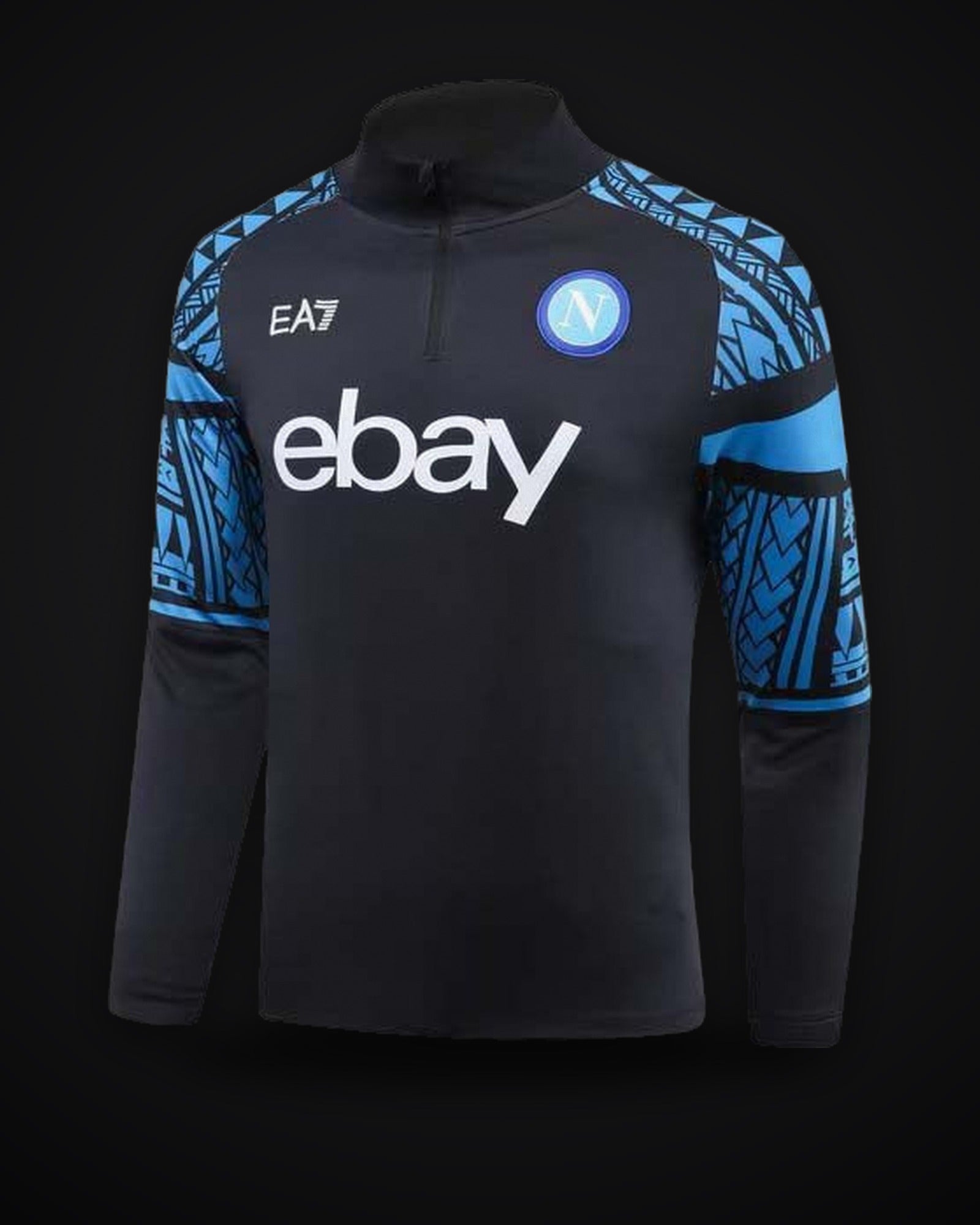 2023-2024 Napoli Half-Pull Training Suit Dark blue