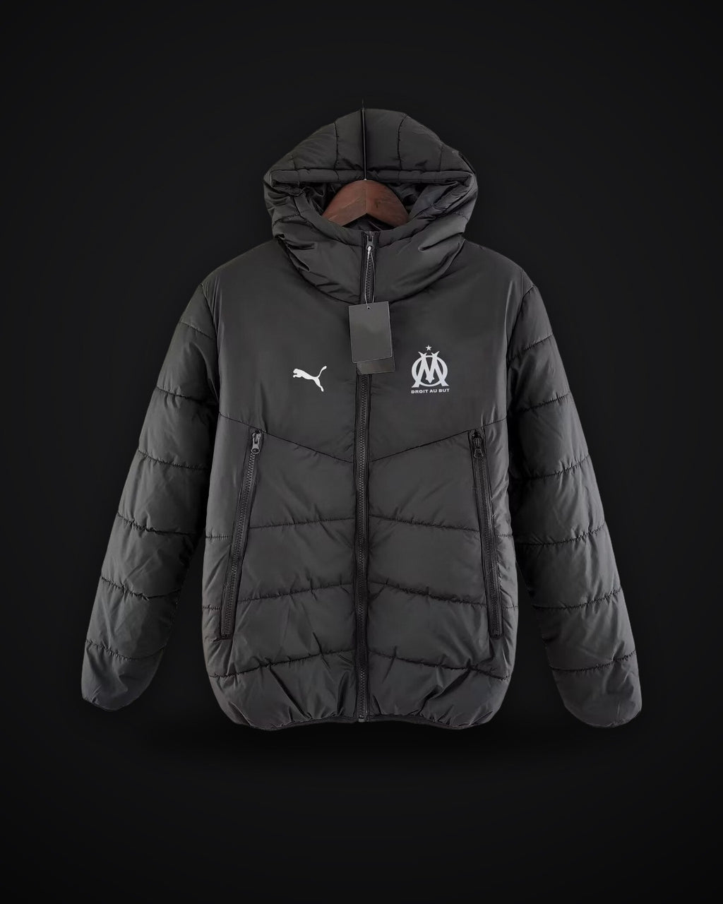 2024/2025 Olympique de Marseille Black Soccer Cotton jacket