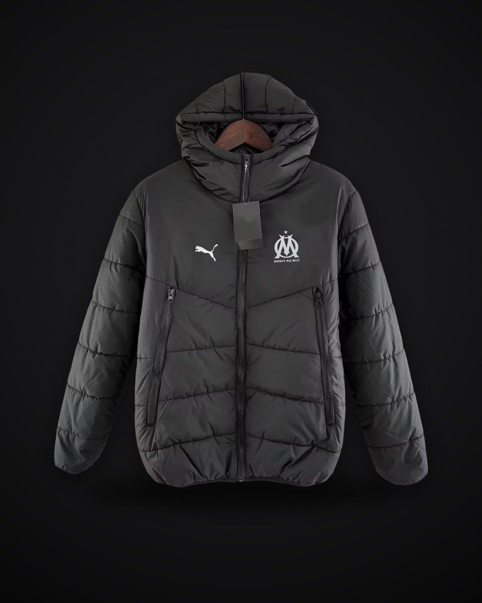 2024/2025 Olympique de Marseille Black Soccer Cotton jacket