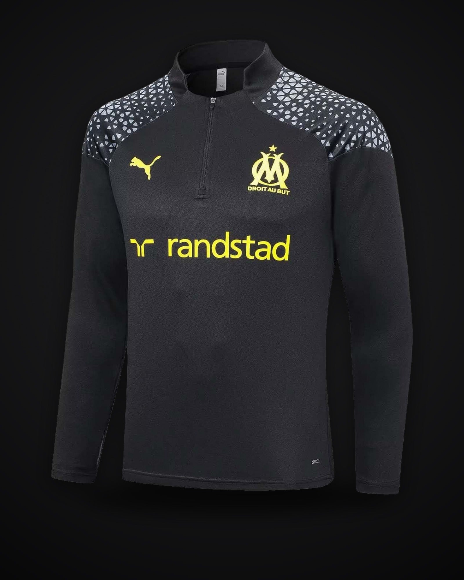 2023/2024 Olympique de Marseille Half-Pull Training Suit Black