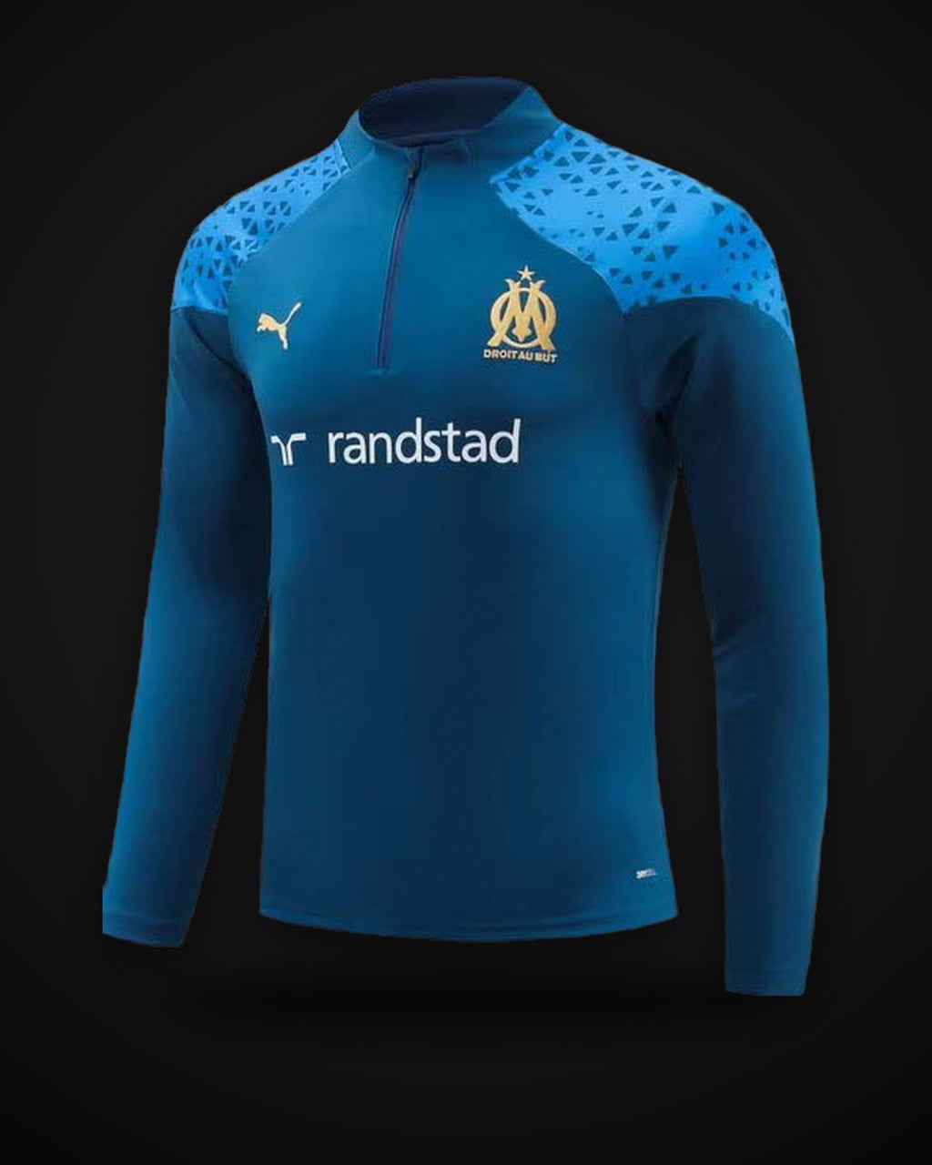 2023/2024 Olympique de Marseille Half-Pull Training Suit Blue